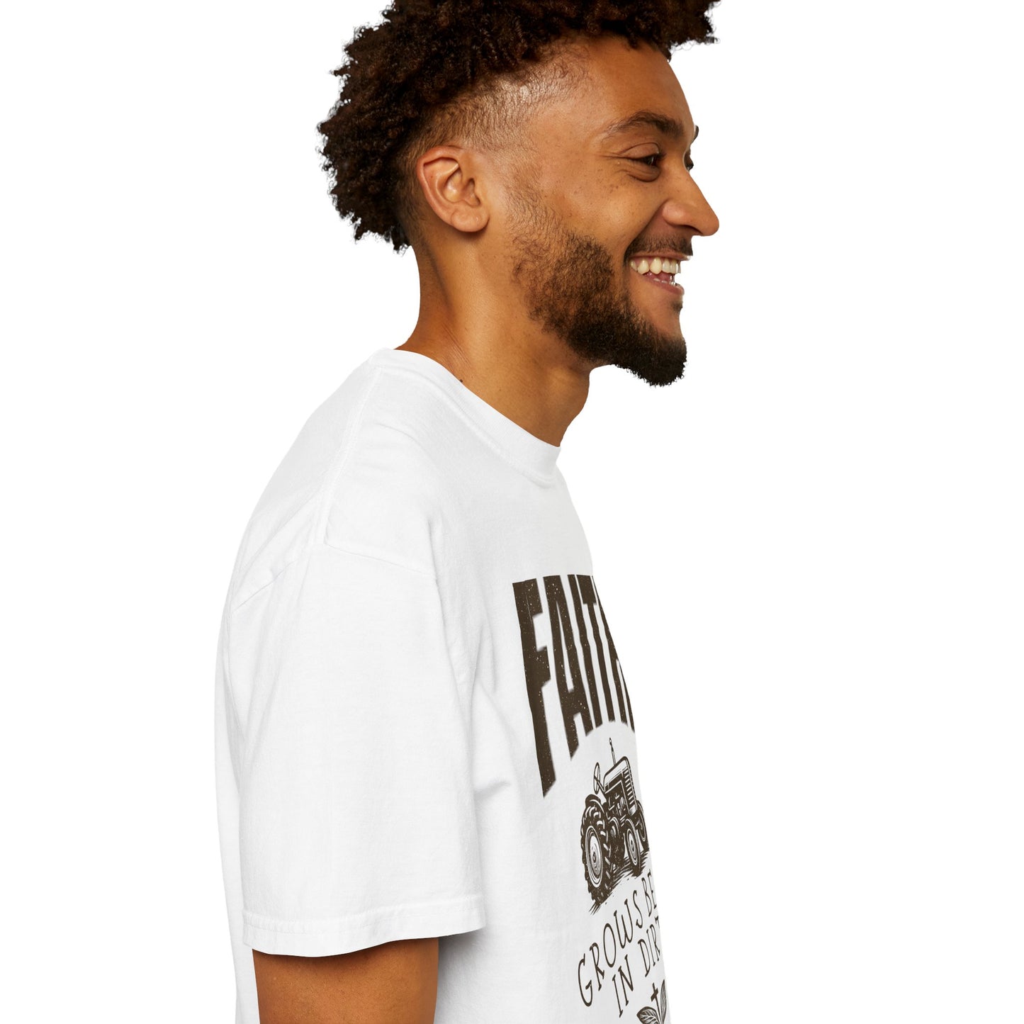 Faith Grows Best in Dirt T-Shirt – Christian Farm Graphic Tee