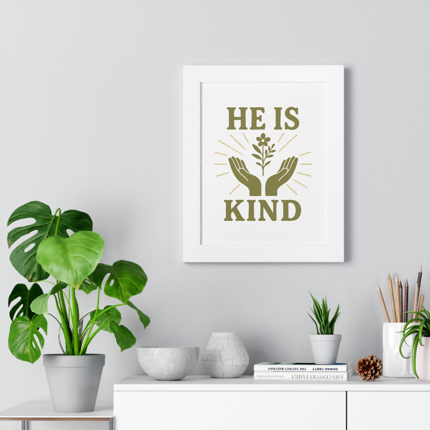 Inspirational Framed Vertical Poster - Perfect for Home Decor, Gift for Friends, Motivational Wall Art, Kindness Reminder, Modern Decor