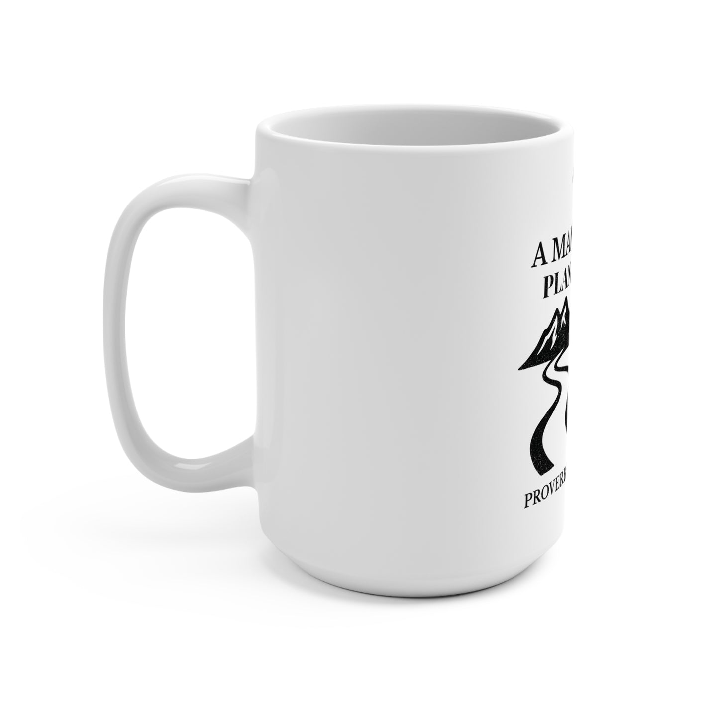 A Man’s Heart Proverbs 16:9 Christian Mug – Inspirational Bible Verse Coffee Cup