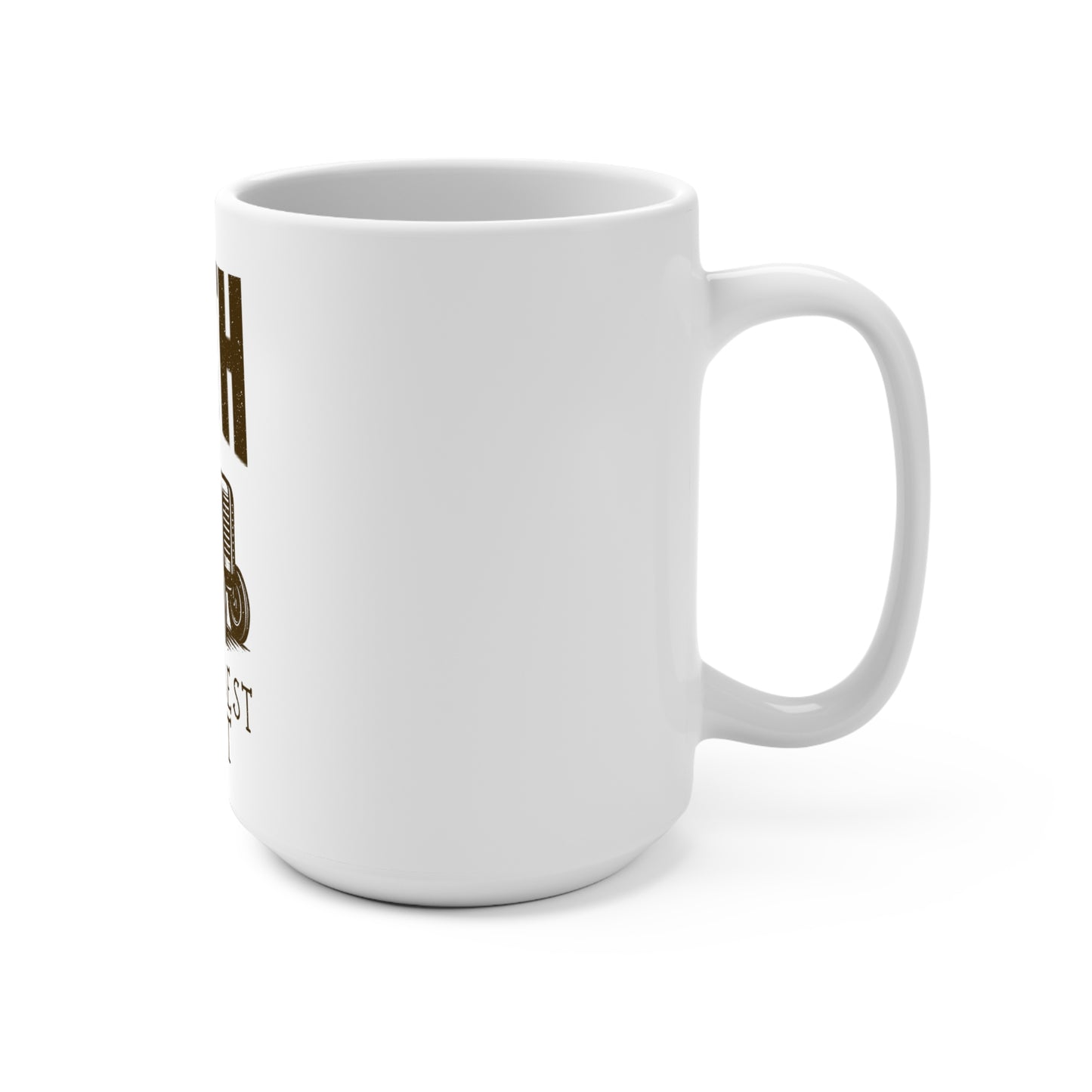 Faith Grows Best in Dirt Mug – Christian Farmhouse Tractor Coffee Cup