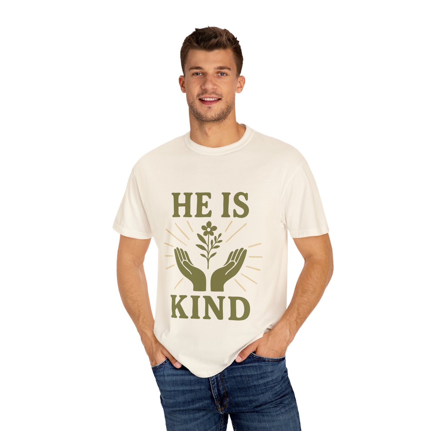 He Is Kind Unisex Christian T-Shirt | Eco-Friendly Apparel, Affirmation Tee, Gift for Friends, Motivational Shirt, Casual Wear