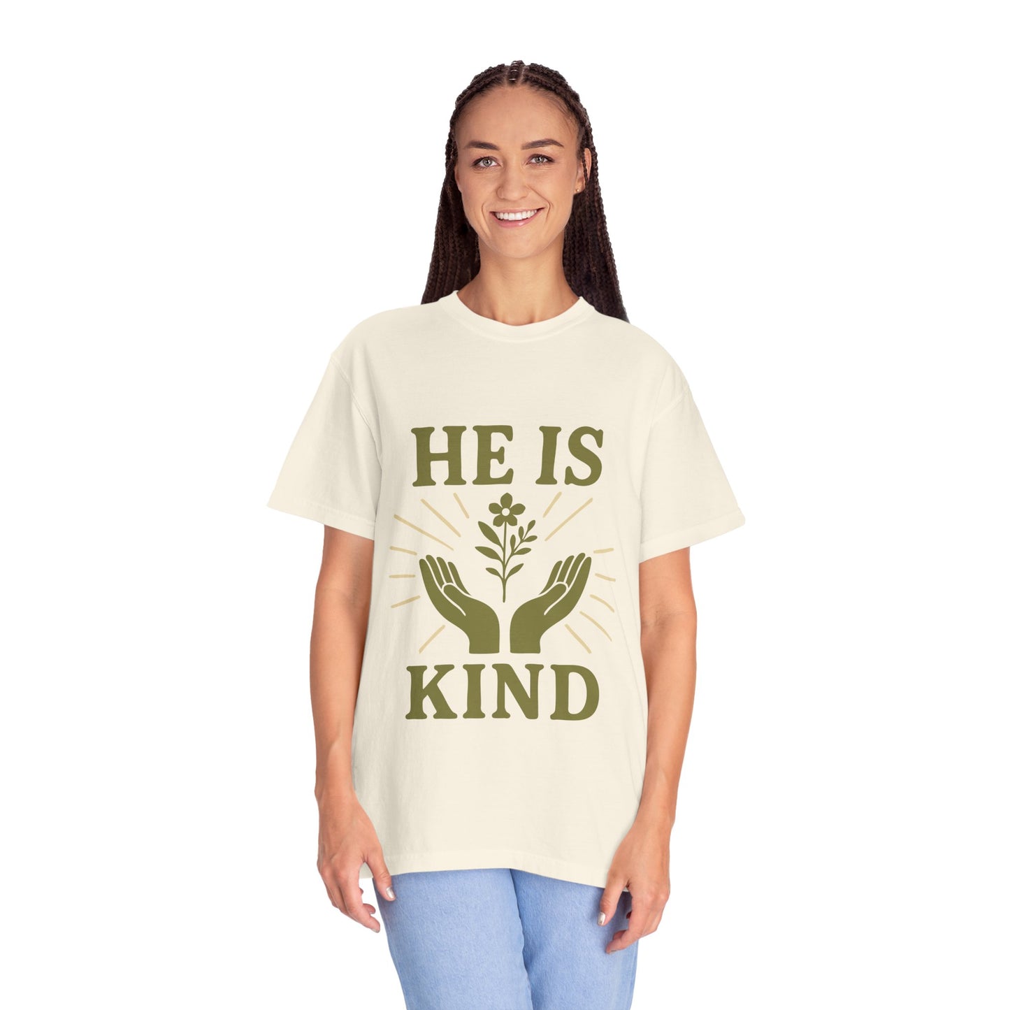 He Is Kind Unisex Christian T-Shirt | Eco-Friendly Apparel, Affirmation Tee, Gift for Friends, Motivational Shirt, Casual Wear