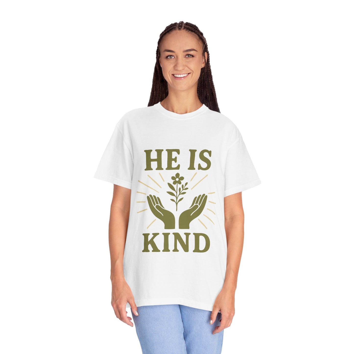 He Is Kind Unisex Christian T-Shirt | Eco-Friendly Apparel, Affirmation Tee, Gift for Friends, Motivational Shirt, Casual Wear