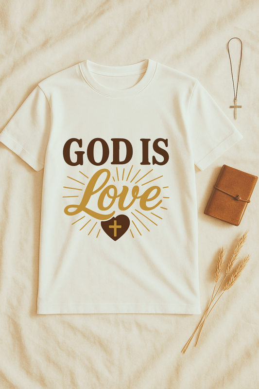 God Is Love T-shirt, Unisex Inspirational Tee, Faith-Based Apparel, Gift for Christians, Religious T-Shirt, Casual Wear