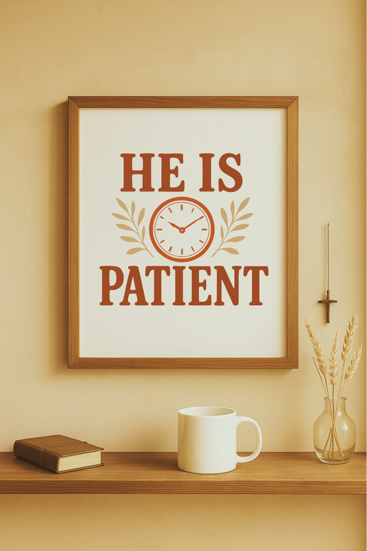 Mindful Patience Framed Poster, Inspirational Wall Art, Home Decor, Motivational Gift, Unique Birthday Decor, Positive Affirmation Art