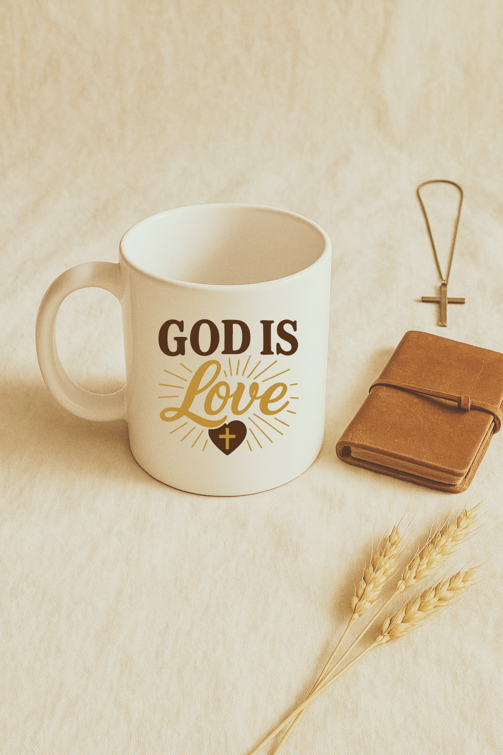 God Is Love Mug, Inspirational Coffee Cup, Christian Gift, Religious Tea Mug, Heartwarming Ceramic Mug, Faith-Based Drinkware