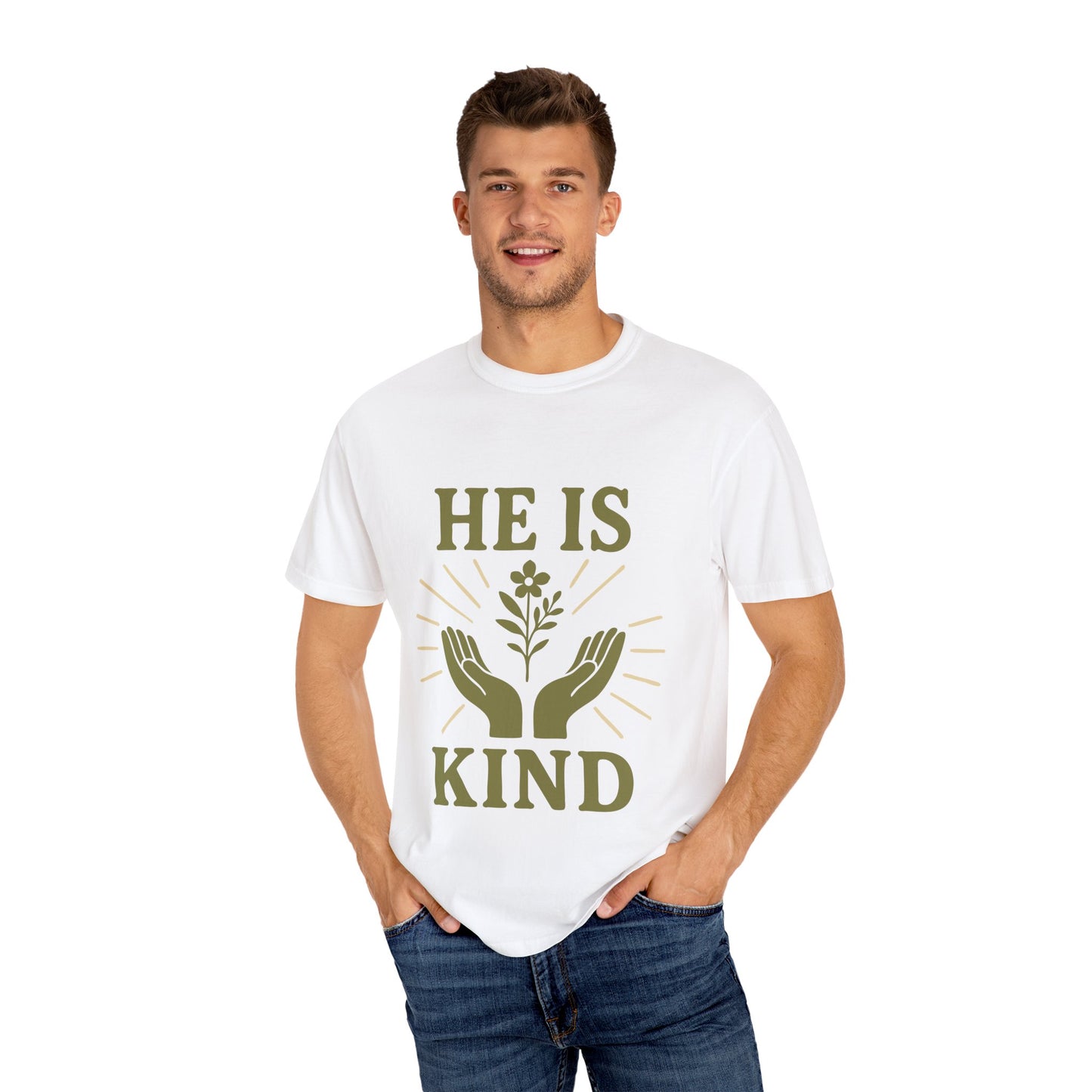 He Is Kind Unisex Christian T-Shirt | Eco-Friendly Apparel, Affirmation Tee, Gift for Friends, Motivational Shirt, Casual Wear