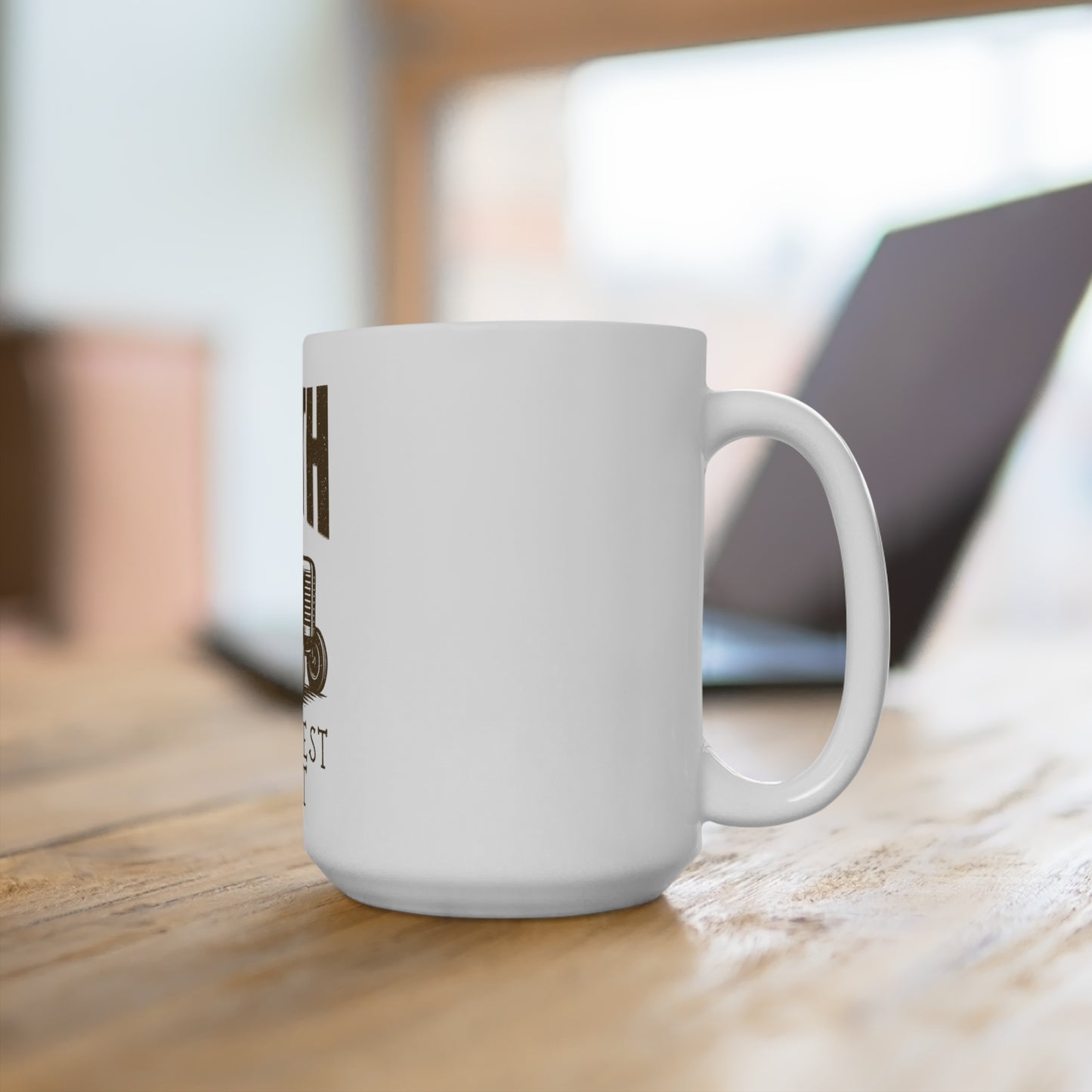 Faith Grows Best in Dirt Mug – Christian Farmhouse Tractor Coffee Cup
