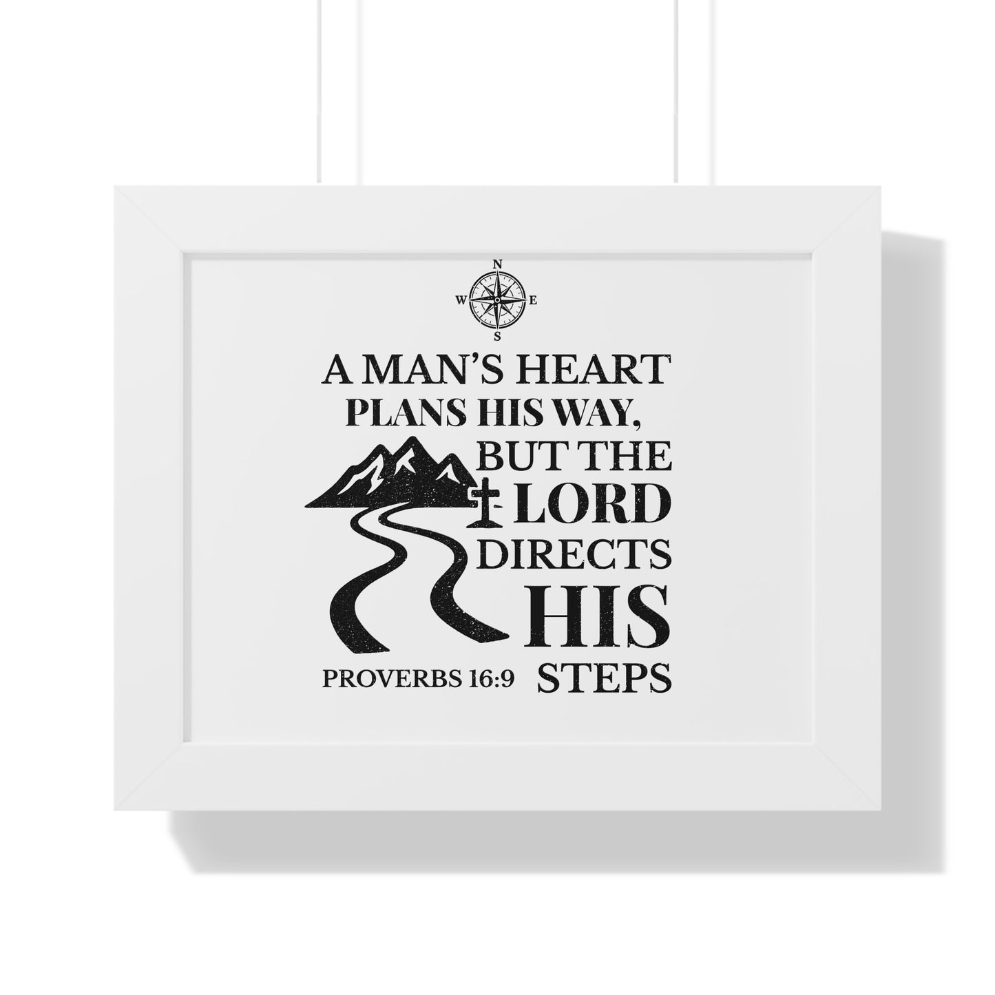 A Man’s Heart Christian Wall Art – Bible Verse Home Decor